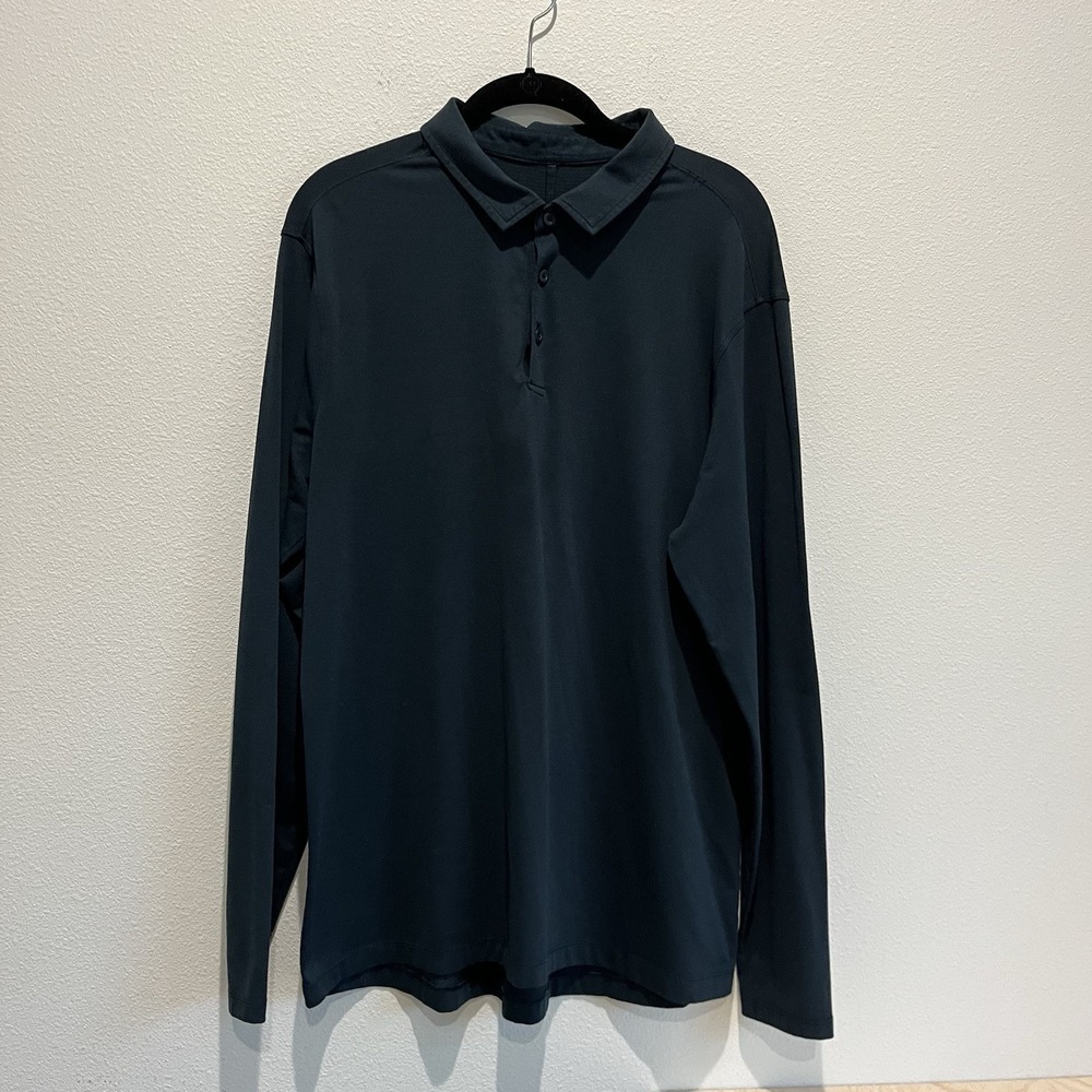 Men's Lululemon Athleisure Blue Collar Long Sleeve Shirt Classic Button Down